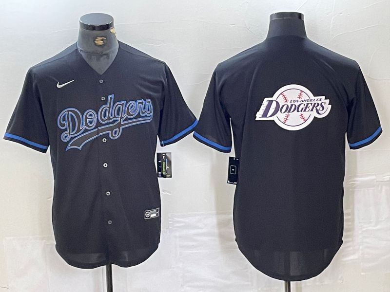 Men Los Angeles Dodgers Blank Black Fashion Edition 2024 Nike Game MLB Jersey style 9